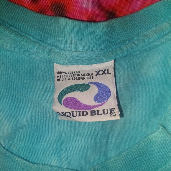 '96 Liquid Blue Shirt XXL 1996 Turtle All over Print Tie Dye - Picture 8 of 8